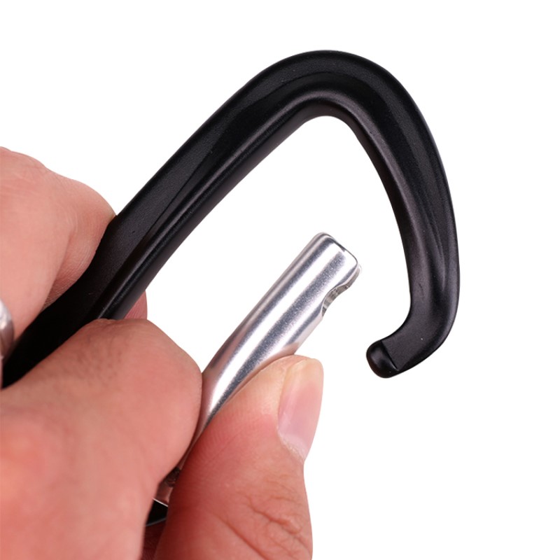 Trại leo núi ngoài trời khóa chính khóa carabiner đa chức năng leo núi móc khóa leo núi ngoài trời nhanh chóng bắt nhanh rơi thiết bị an toàn khóa thăm dò lỗ hình chữ d khóa dây khóa chính hợp kim nhôm hàng không